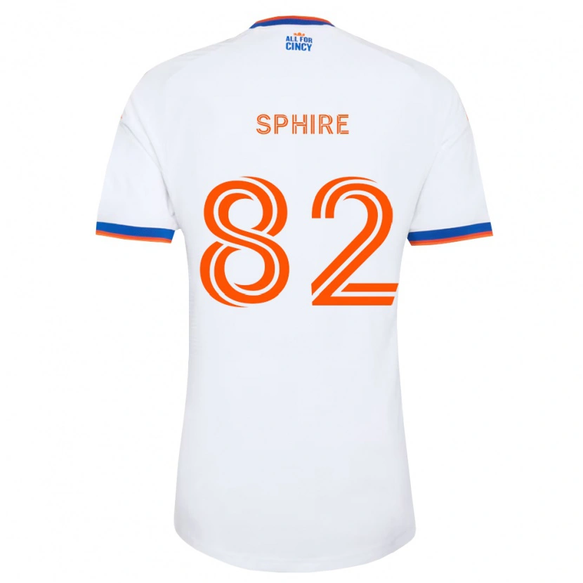 Danxen Børn Camden Sphire #82 Hvid Marineblå Orange Udebane Spillertrøjer 2026/27 Trøje T-Shirt