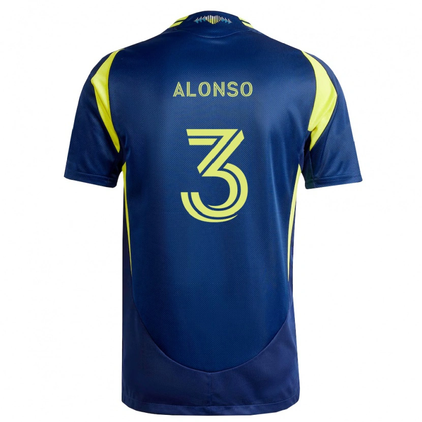 Danxen Børn Gabriel Alonso #3 Gul Marineblå Udebane Spillertrøjer 2026/27 Trøje T-Shirt