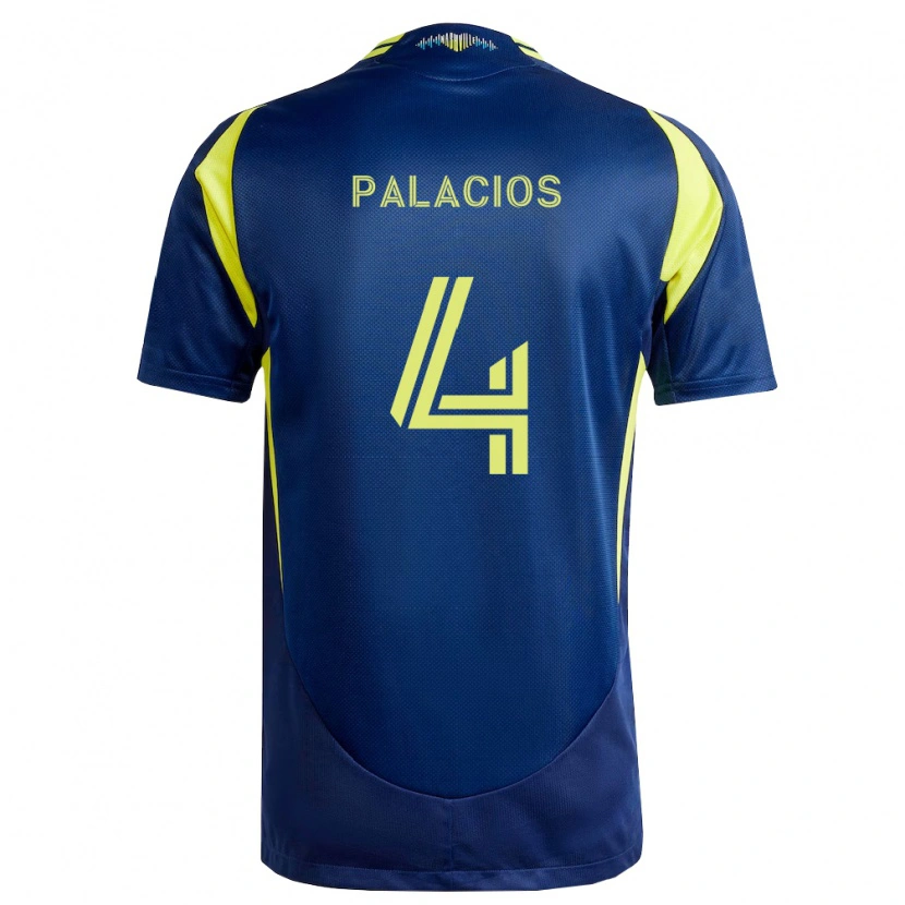 Danxen Børn Jeison Palacios #4 Gul Marineblå Udebane Spillertrøjer 2026/27 Trøje T-Shirt