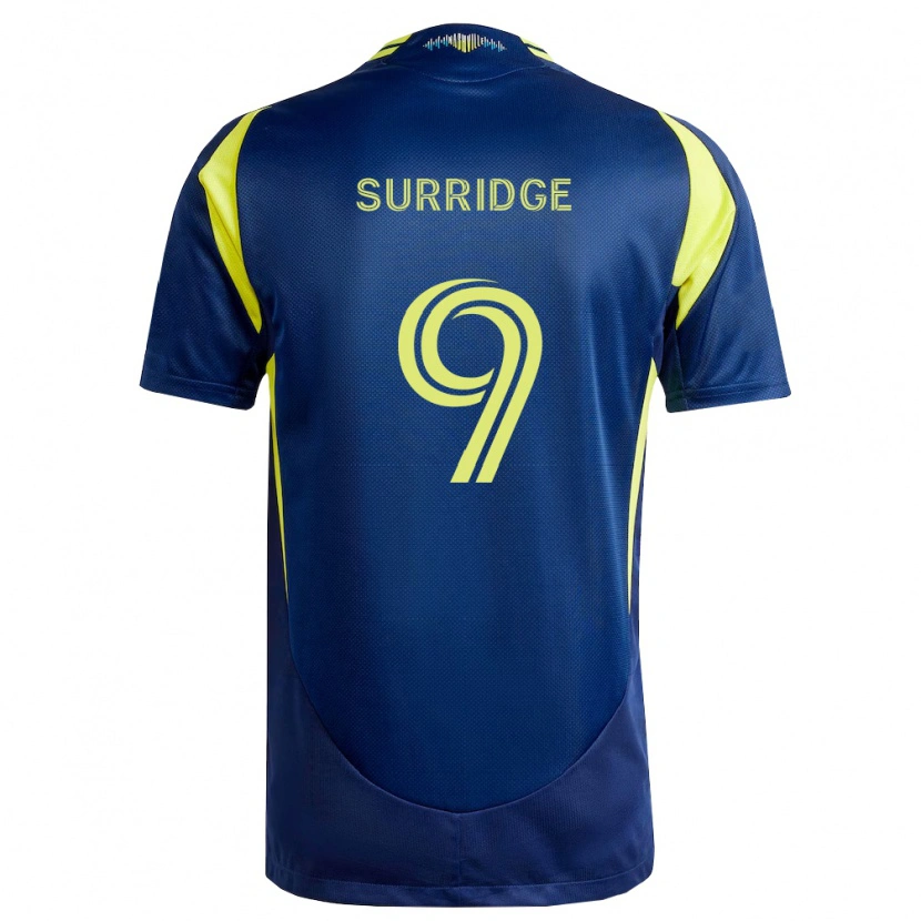 Danxen Børn Sam Surridge #9 Gul Marineblå Udebane Spillertrøjer 2026/27 Trøje T-Shirt