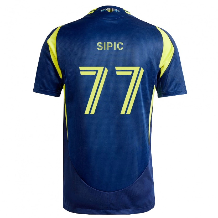 Danxen Børn Adem Sipić #77 Gul Marineblå Udebane Spillertrøjer 2026/27 Trøje T-Shirt