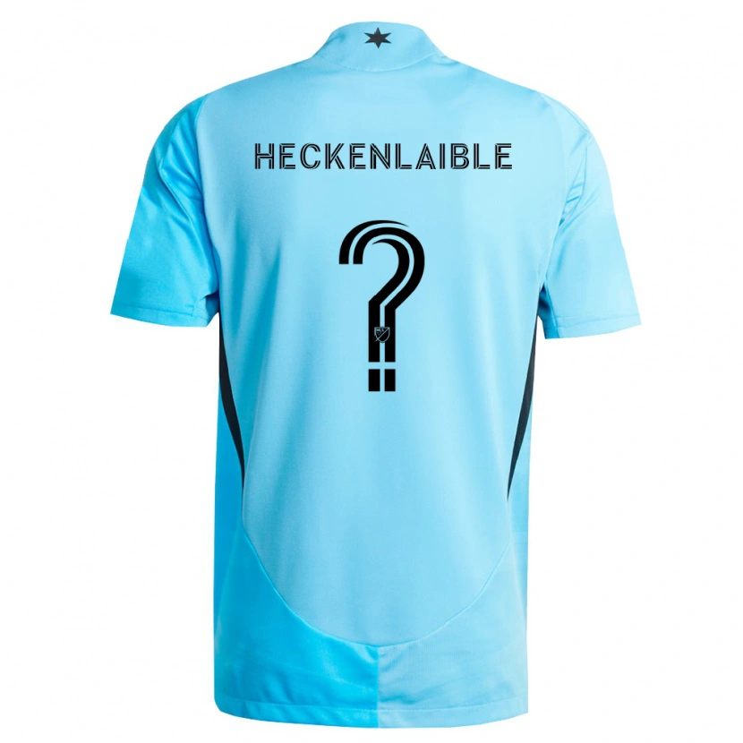 Danxen Børn Andrew Heckenlaible #0 Lyseblå Sort Udebane Spillertrøjer 2026/27 Trøje T-Shirt
