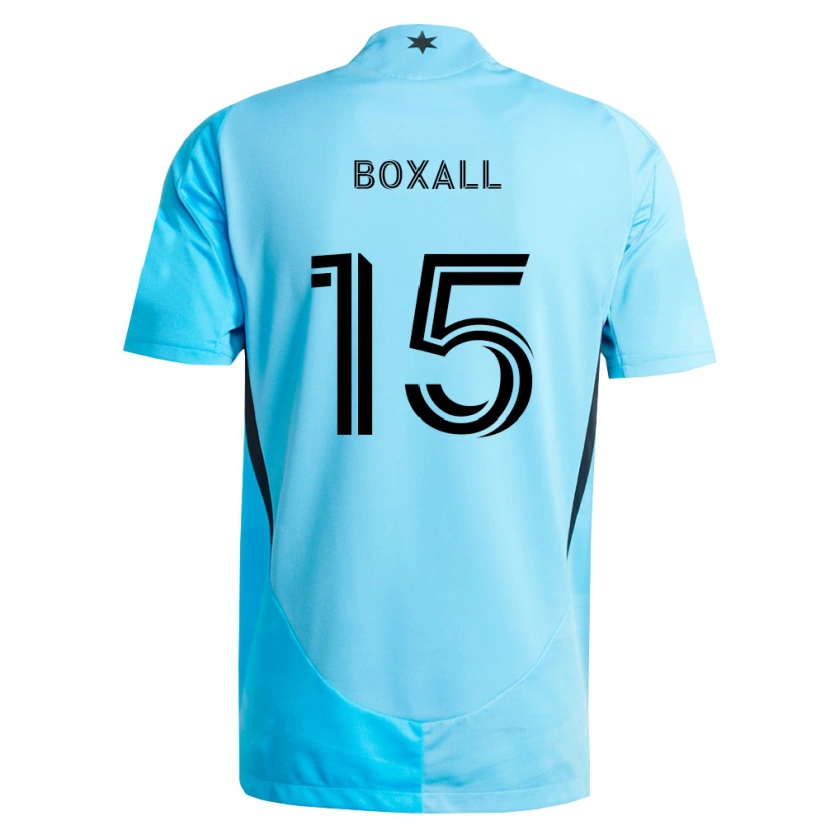 Danxen Børn Michael Boxall #15 Lyseblå Sort Udebane Spillertrøjer 2026/27 Trøje T-Shirt