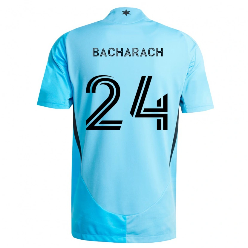 Danxen Børn Hugo Bacharach #24 Lyseblå Sort Udebane Spillertrøjer 2026/27 Trøje T-Shirt