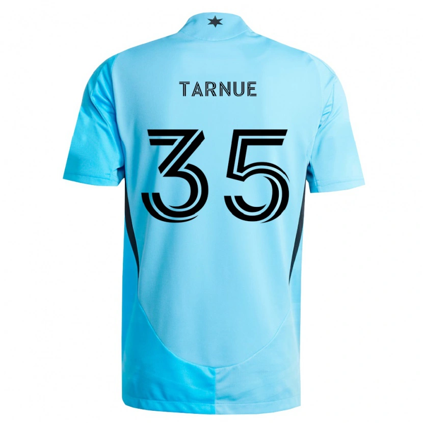 Danxen Børn Philip Tarnue #35 Lyseblå Sort Udebane Spillertrøjer 2026/27 Trøje T-Shirt