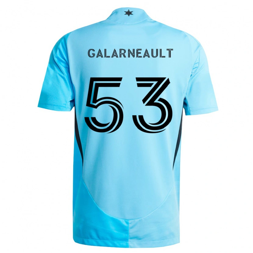Danxen Børn Benjamin Galarneault #53 Lyseblå Sort Udebane Spillertrøjer 2026/27 Trøje T-Shirt