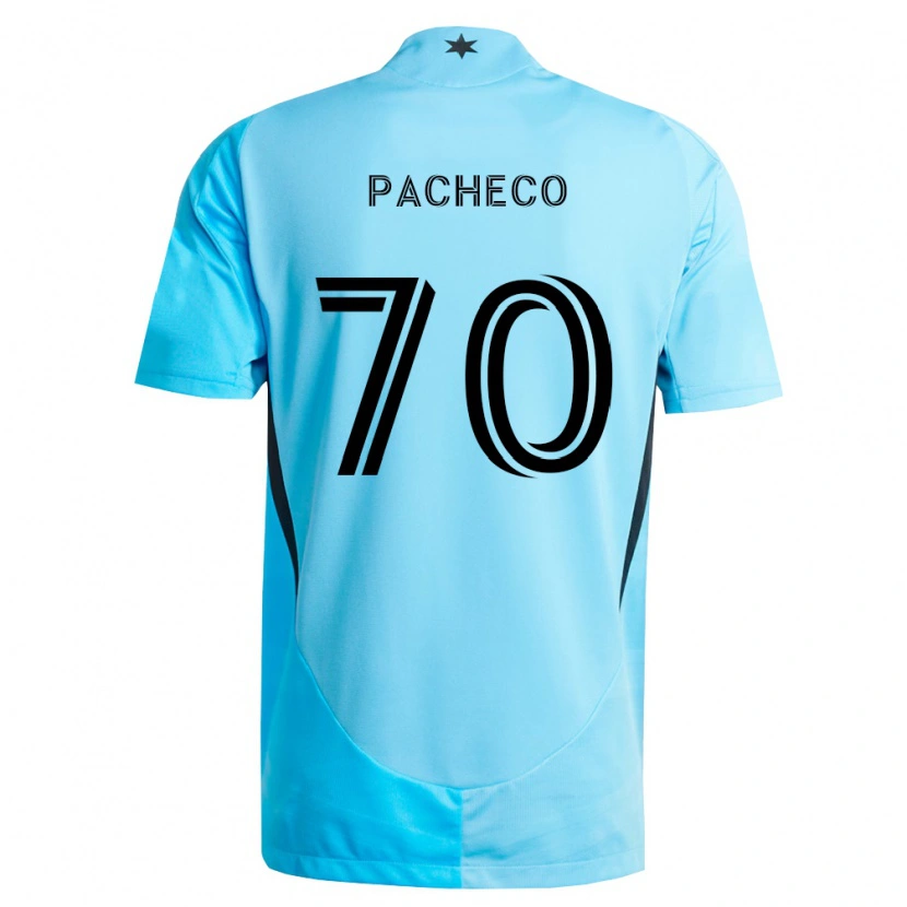 Danxen Børn Diogo Pacheco #70 Lyseblå Sort Udebane Spillertrøjer 2026/27 Trøje T-Shirt