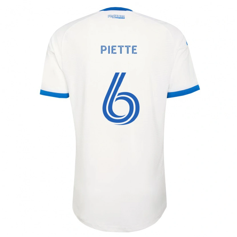 Danxen Børn Samuel Piette #6 Himmelblå Hvid Udebane Spillertrøjer 2026/27 Trøje T-Shirt