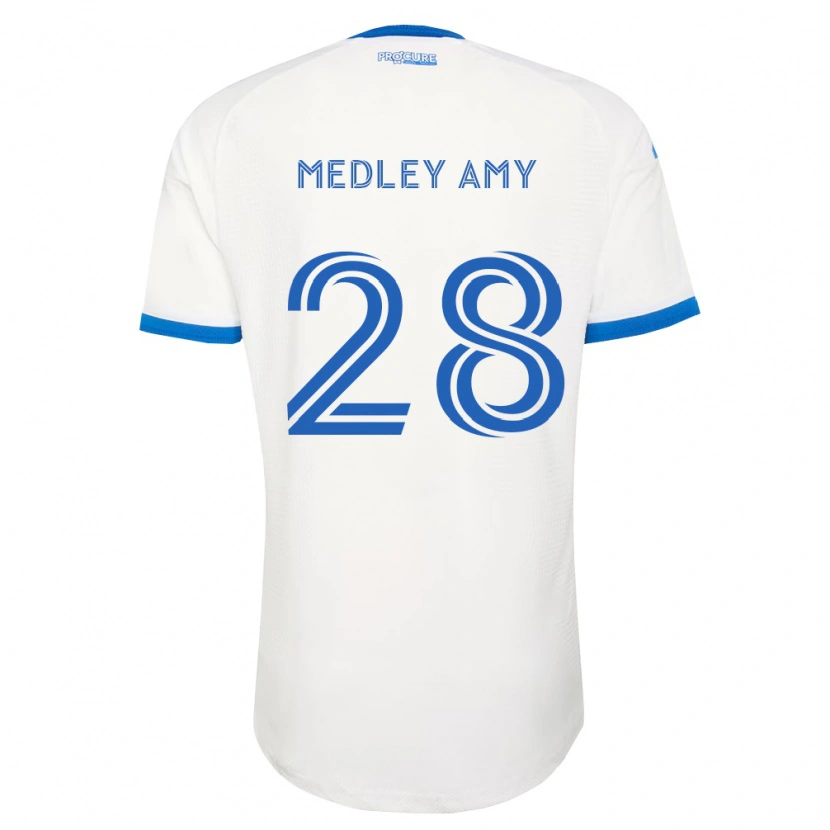 Danxen Børn Medley Amy #28 Himmelblå Hvid Udebane Spillertrøjer 2026/27 Trøje T-Shirt
