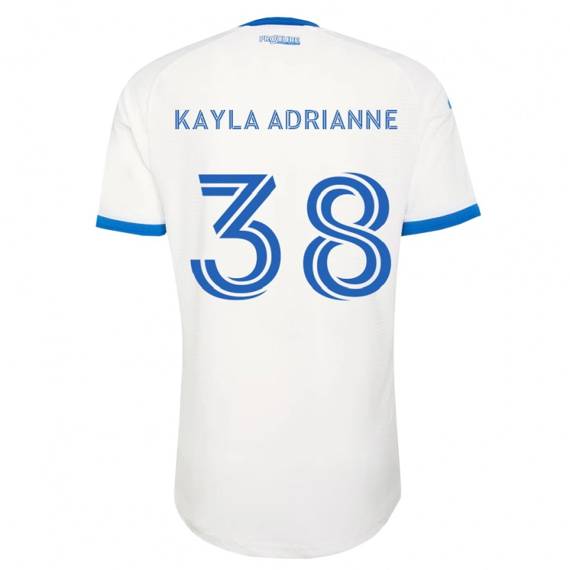 Danxen Børn Kamdem Kayla Adrianne #38 Himmelblå Hvid Udebane Spillertrøjer 2026/27 Trøje T-Shirt