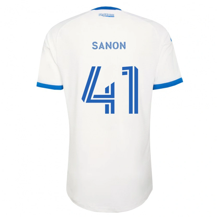 Danxen Børn Jérémy Sanon #41 Himmelblå Hvid Udebane Spillertrøjer 2026/27 Trøje T-Shirt