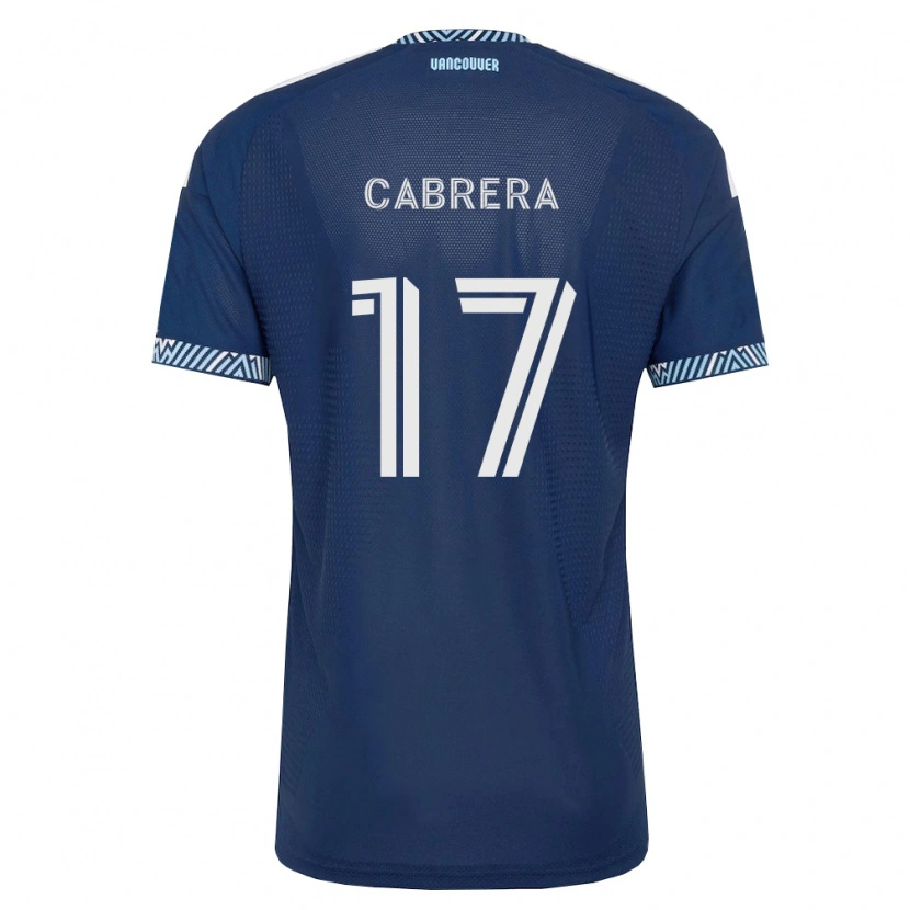 Danxen Børn Kenji Cabrera #17 Dyb Blå Hvid Udebane Spillertrøjer 2026/27 Trøje T-Shirt