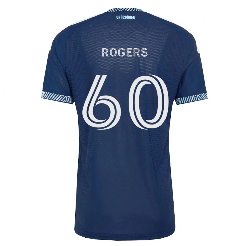 Danxen Børn Sam Rogers #60 Dyb Blå Hvid Udebane Spillertrøjer 2026/27 Trøje T-Shirt