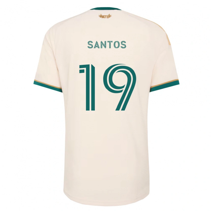 Danxen Børn Sergio Santos #19 Champagnegul Grøn Udebane Spillertrøjer 2026/27 Trøje T-Shirt