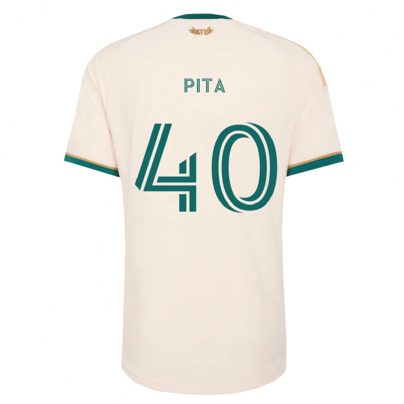 Danxen Børn Santiago Pita #40 Champagnegul Grøn Udebane Spillertrøjer 2026/27 Trøje T-Shirt