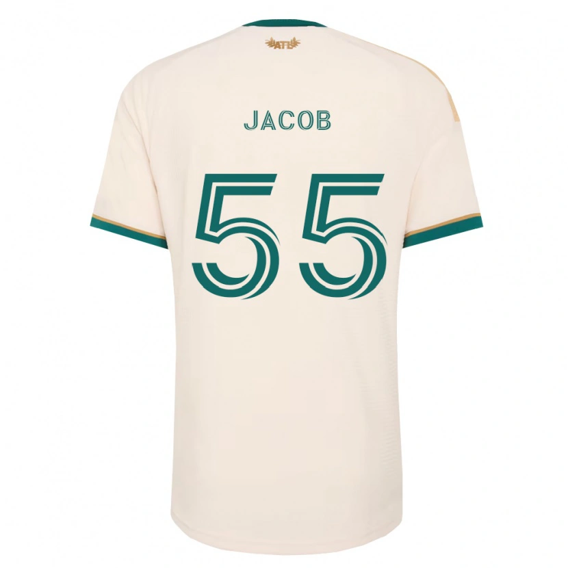 Danxen Børn Tomás Jacob #55 Champagnegul Grøn Udebane Spillertrøjer 2026/27 Trøje T-Shirt