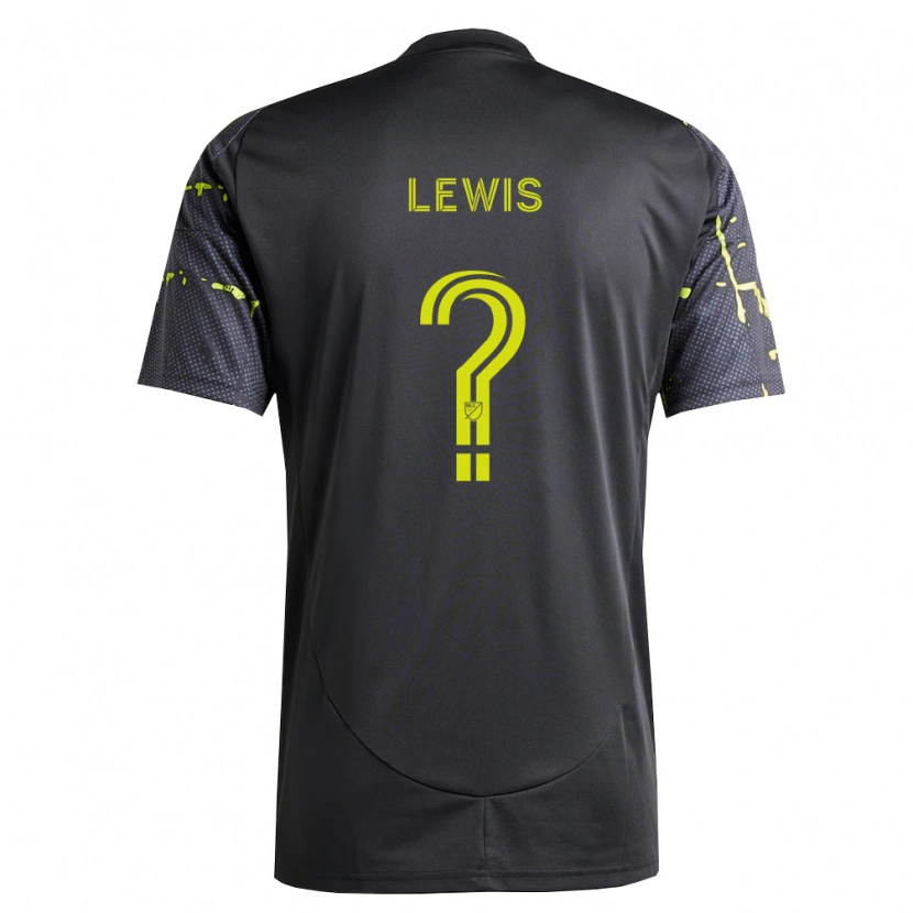Danxen Børn Gage Lewis #0 Fluorescerende Gul Sort Udebane Spillertrøjer 2026/27 Trøje T-Shirt