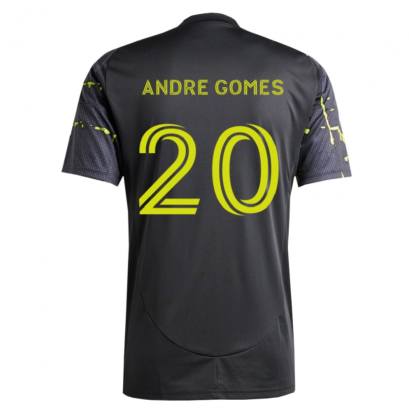 Danxen Børn André Gomes #20 Fluorescerende Gul Sort Udebane Spillertrøjer 2026/27 Trøje T-Shirt