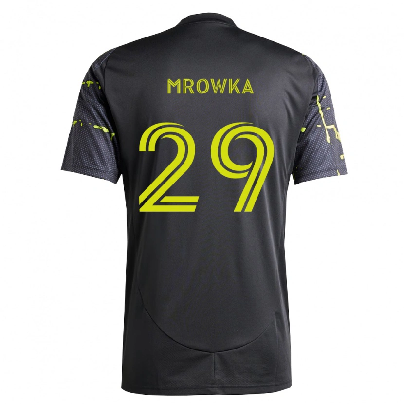 Danxen Børn Cole Mrowka #29 Fluorescerende Gul Sort Udebane Spillertrøjer 2026/27 Trøje T-Shirt