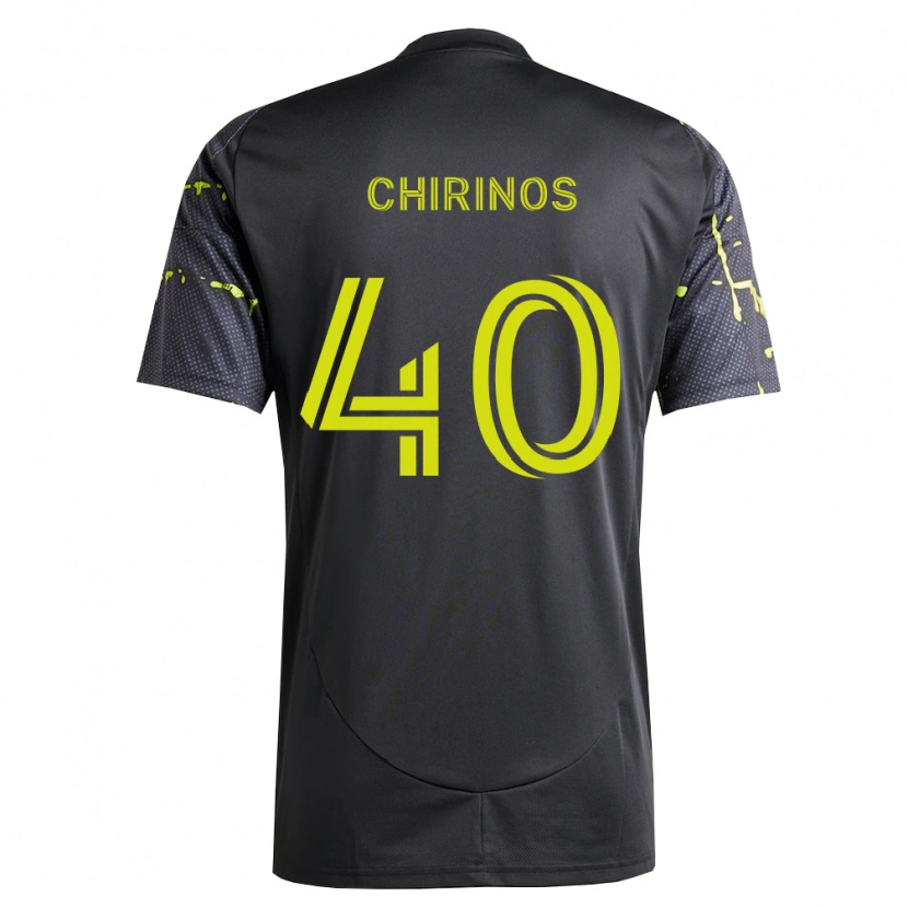 Danxen Børn Johann Chirinos #40 Fluorescerende Gul Sort Udebane Spillertrøjer 2026/27 Trøje T-Shirt