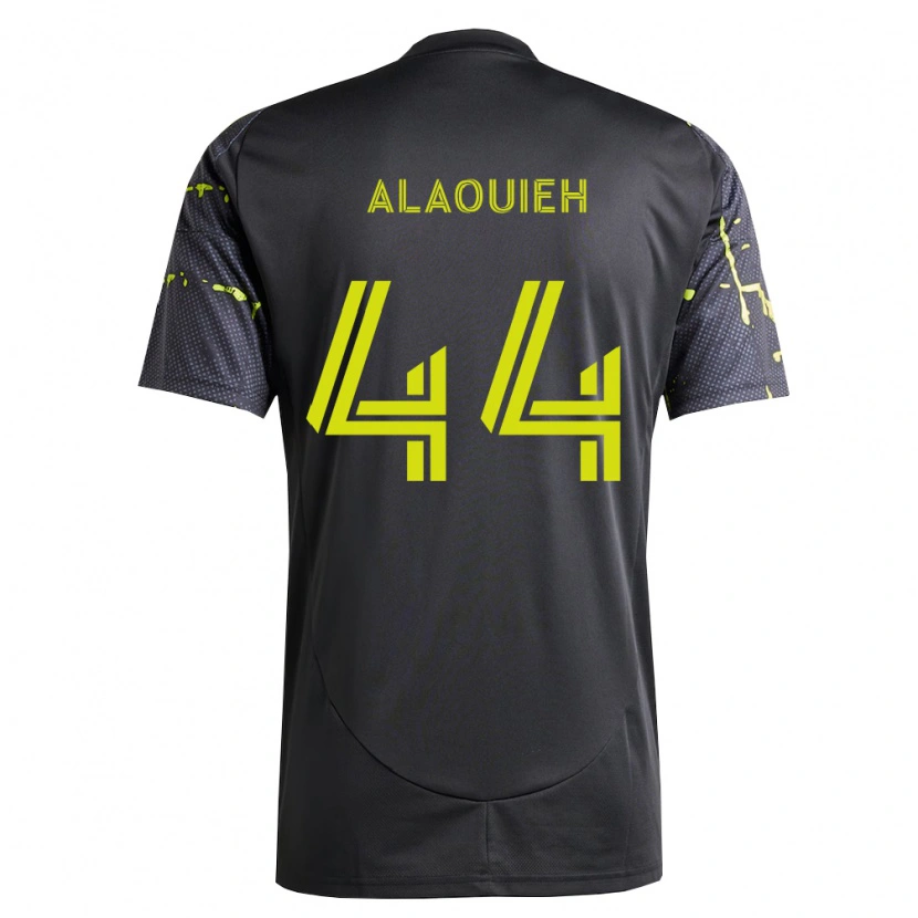 Danxen Børn Anthony Alaouieh #44 Fluorescerende Gul Sort Udebane Spillertrøjer 2026/27 Trøje T-Shirt