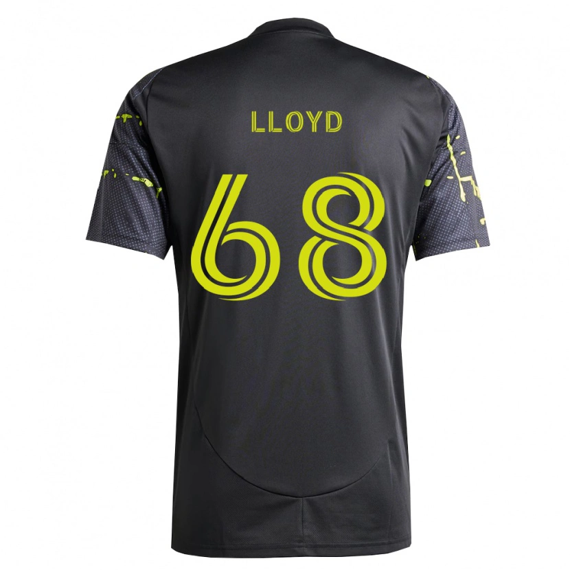 Danxen Børn Zach Lloyd #68 Fluorescerende Gul Sort Udebane Spillertrøjer 2026/27 Trøje T-Shirt