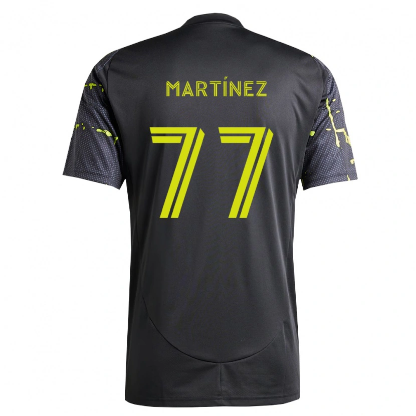 Danxen Børn Josef Martínez #77 Fluorescerende Gul Sort Udebane Spillertrøjer 2026/27 Trøje T-Shirt
