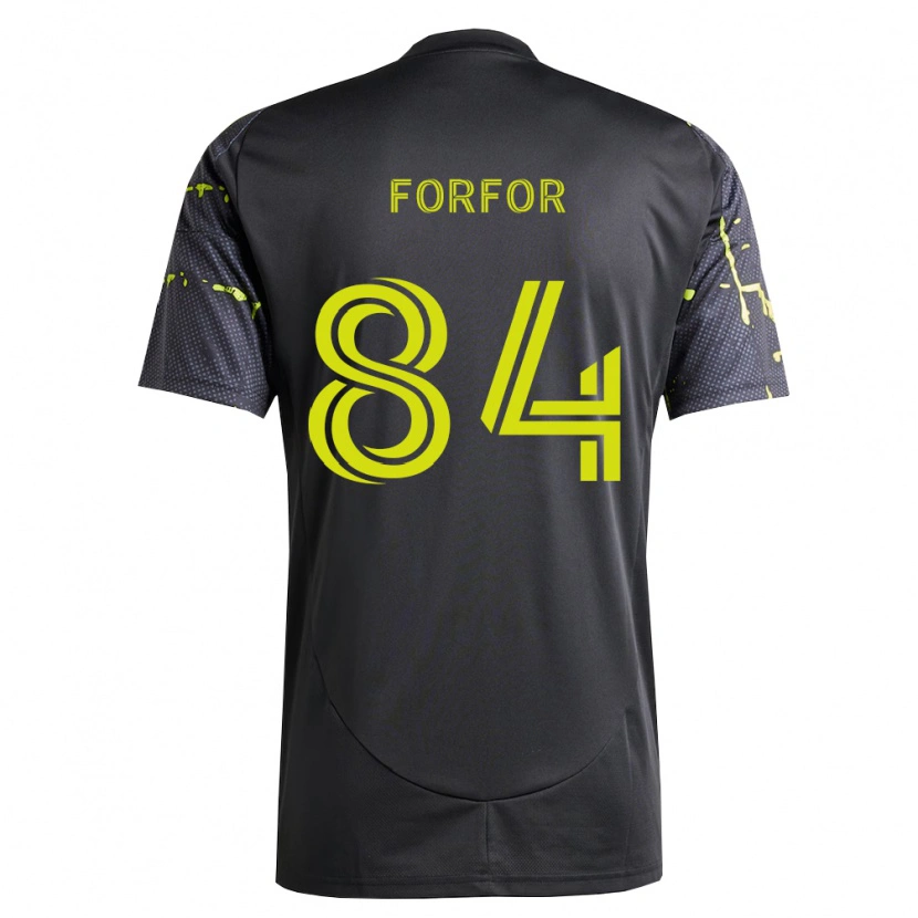 Danxen Børn Prince Forfor #84 Fluorescerende Gul Sort Udebane Spillertrøjer 2026/27 Trøje T-Shirt