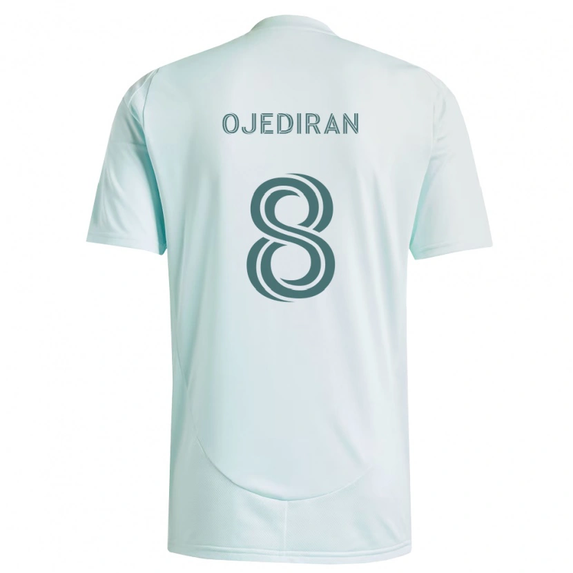 Danxen Børn Hamzat Ojediran #8 Hvid Lysegrøn Udebane Spillertrøjer 2026/27 Trøje T-Shirt