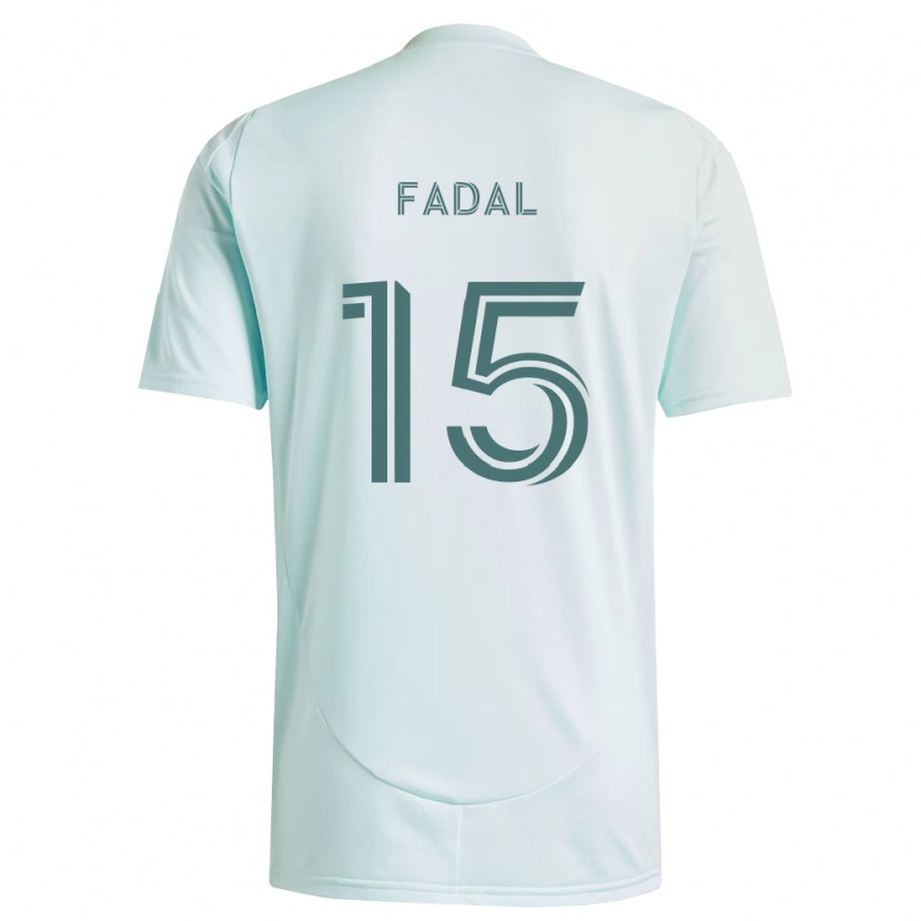 Danxen Børn Ali Fadal #15 Hvid Lysegrøn Udebane Spillertrøjer 2026/27 Trøje T-Shirt