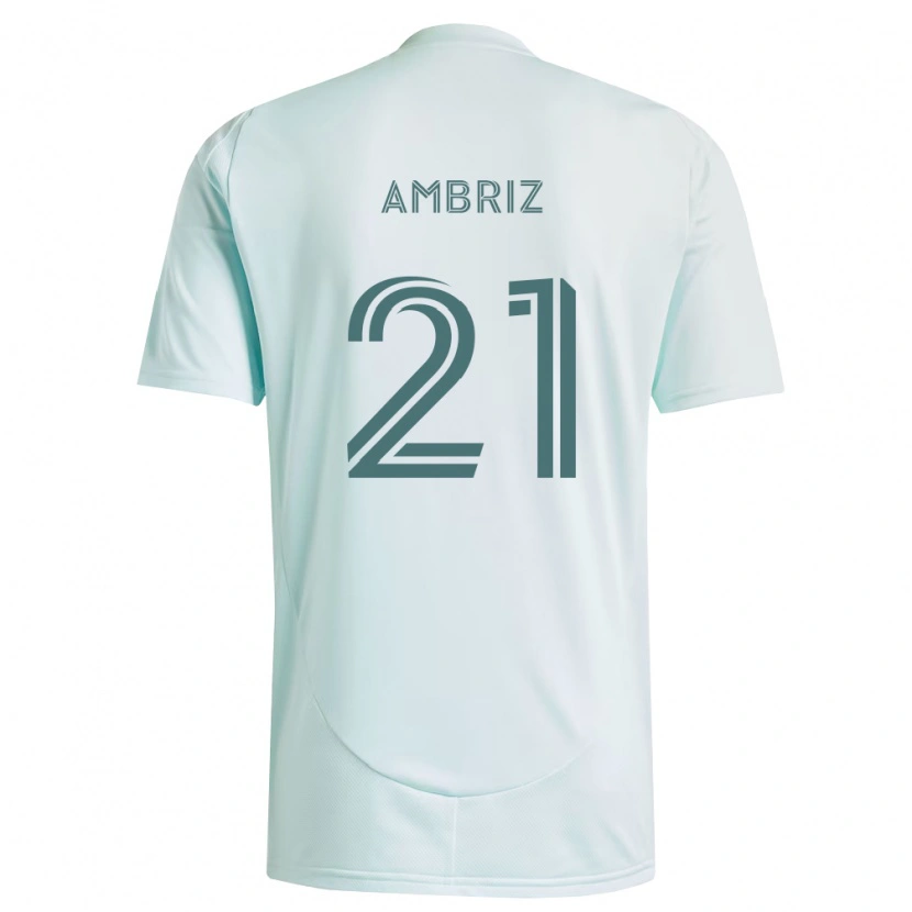 Danxen Børn Diego Ambriz #21 Hvid Lysegrøn Udebane Spillertrøjer 2026/27 Trøje T-Shirt