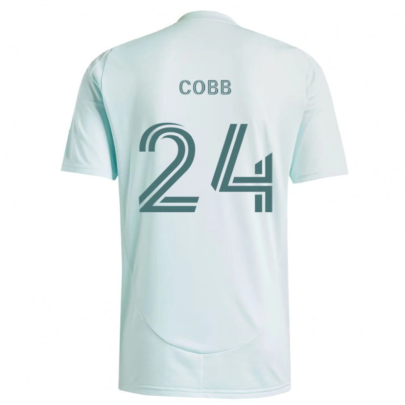 Danxen Børn Noah Cobb #24 Hvid Lysegrøn Udebane Spillertrøjer 2026/27 Trøje T-Shirt