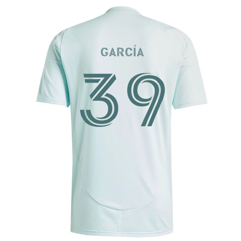 Danxen Børn Luis García #39 Hvid Lysegrøn Udebane Spillertrøjer 2026/27 Trøje T-Shirt