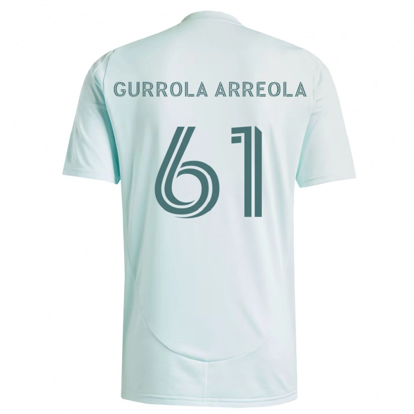 Danxen Børn Diego Gurrola Arreola #61 Hvid Lysegrøn Udebane Spillertrøjer 2026/27 Trøje T-Shirt