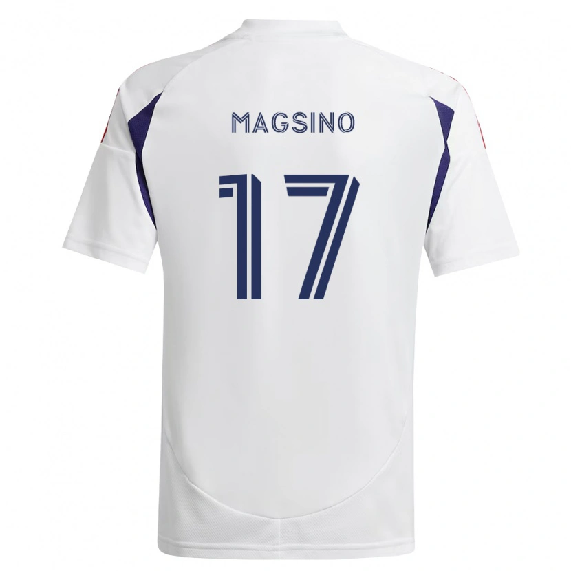 Danxen Børn Reignen Magsino #17 Kongelig Blå Rød Brun Udebane Spillertrøjer 2026/27 Trøje T-Shirt