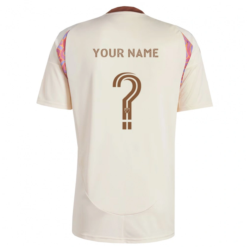 Danxen Børn Dit Navn #0 Råhvid Pink Udebane Spillertrøjer 2026/27 Trøje T-Shirt