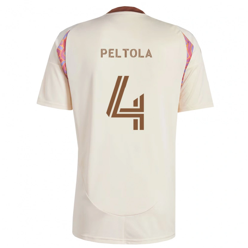 Danxen Børn Matti Peltola #4 Råhvid Pink Udebane Spillertrøjer 2026/27 Trøje T-Shirt