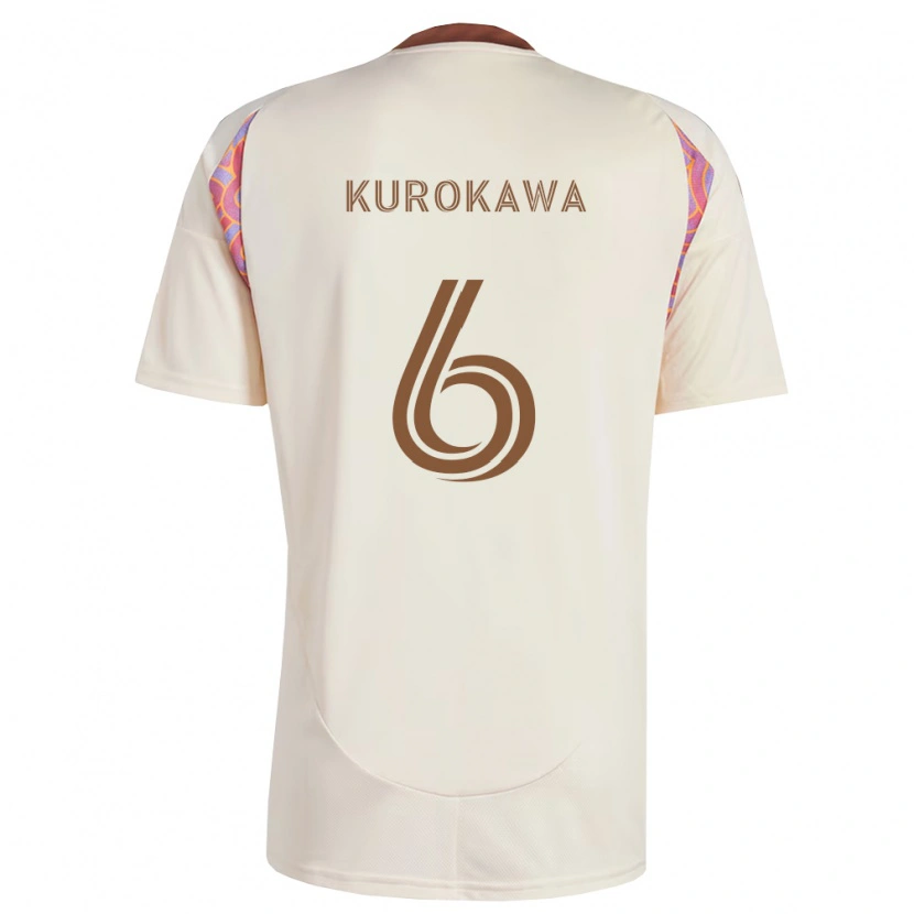 Danxen Børn Keisuke Kurokawa #6 Råhvid Pink Udebane Spillertrøjer 2026/27 Trøje T-Shirt