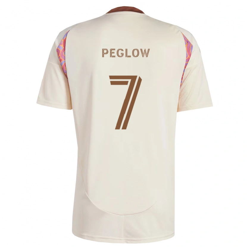 Danxen Børn João Gabriel Martins Peglow #7 Råhvid Pink Udebane Spillertrøjer 2026/27 Trøje T-Shirt