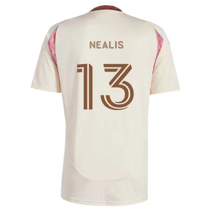 Danxen Børn Sean Nealis #13 Råhvid Pink Udebane Spillertrøjer 2026/27 Trøje T-Shirt