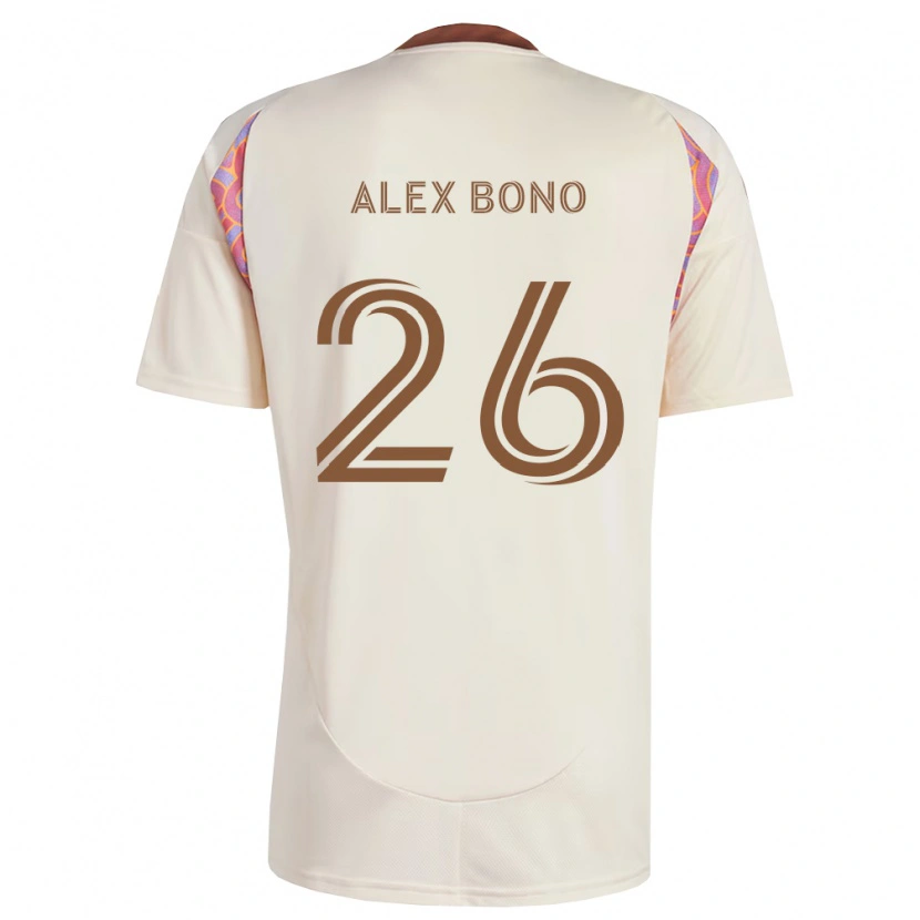 Danxen Børn Alex Bono #26 Råhvid Pink Udebane Spillertrøjer 2026/27 Trøje T-Shirt