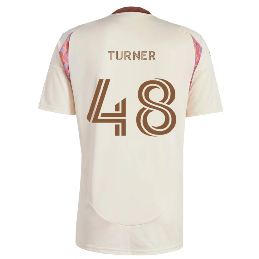 Danxen Børn Gavin Turner #48 Råhvid Pink Udebane Spillertrøjer 2026/27 Trøje T-Shirt