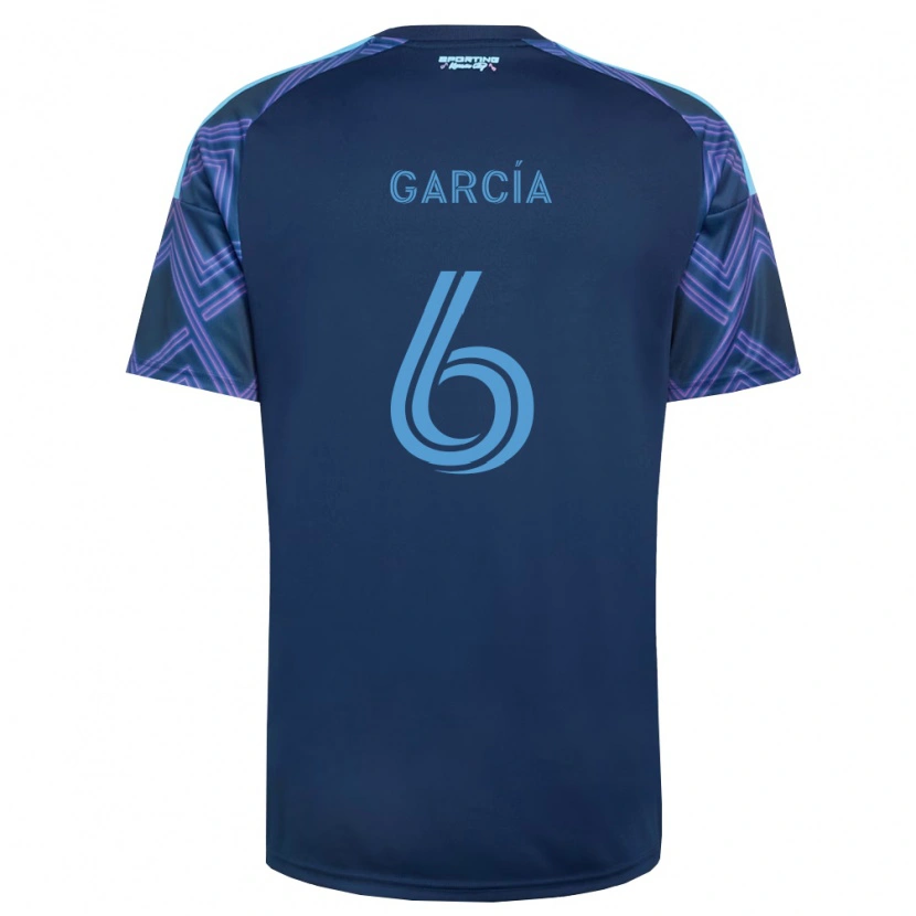 Danxen Børn Manu García #6 Kongelig Blå Lilla Udebane Spillertrøjer 2026/27 Trøje T-Shirt