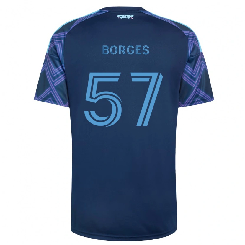 Danxen Børn Diego Borges #57 Kongelig Blå Lilla Udebane Spillertrøjer 2026/27 Trøje T-Shirt