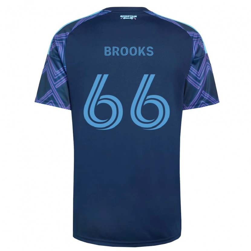 Danxen Børn Edson Brooks #66 Kongelig Blå Lilla Udebane Spillertrøjer 2026/27 Trøje T-Shirt