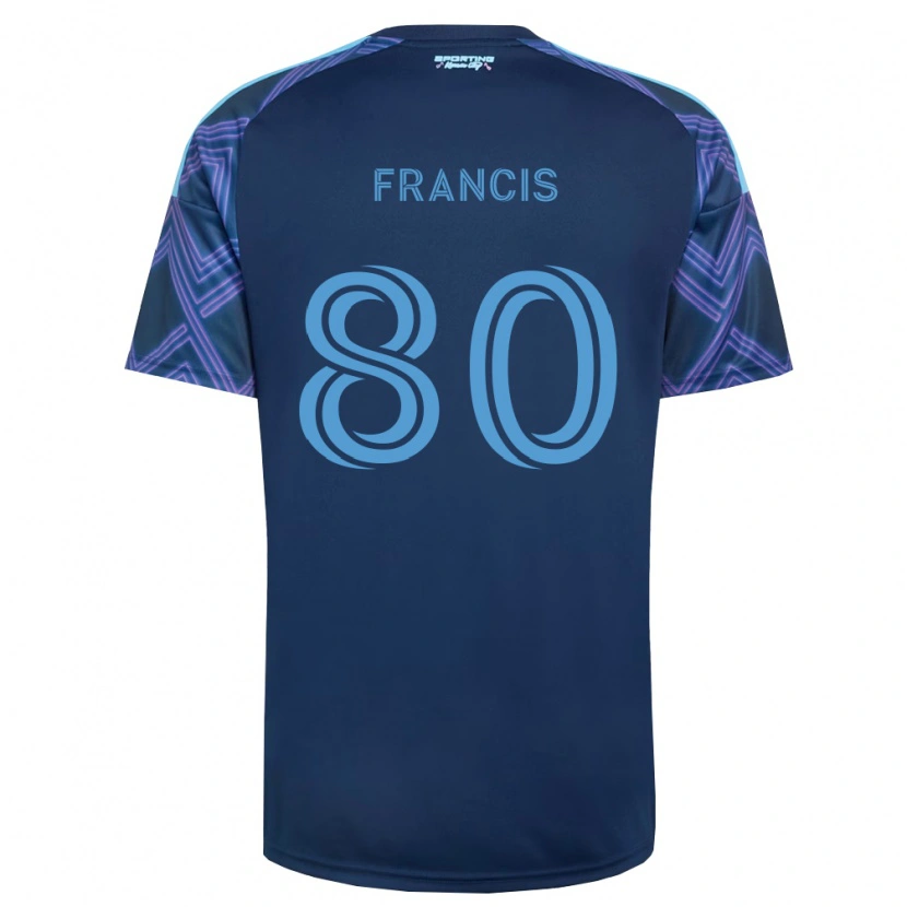 Danxen Børn Makhi Francis #80 Kongelig Blå Lilla Udebane Spillertrøjer 2026/27 Trøje T-Shirt