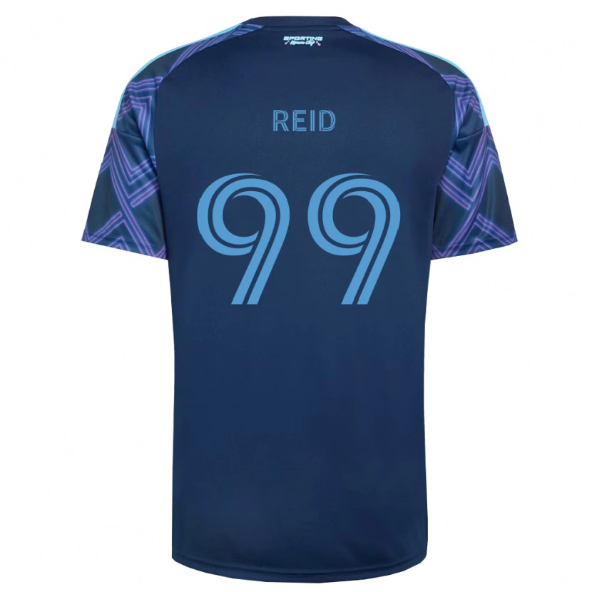 Danxen Børn Jayden Reid #99 Kongelig Blå Lilla Udebane Spillertrøjer 2026/27 Trøje T-Shirt
