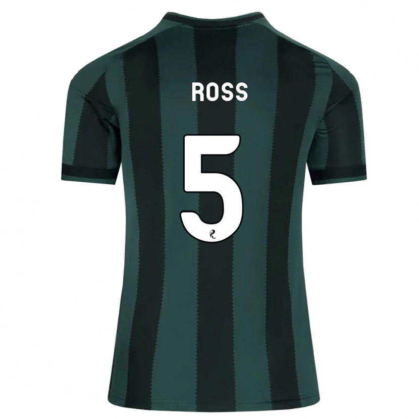 Danxen Børn Natalie Ross #5 Mørk Skifergrå Sort Udebane Spillertrøjer 2026/27 Trøje T-Shirt