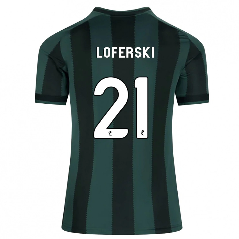 Danxen Børn Kit Loferski #21 Mørk Skifergrå Sort Udebane Spillertrøjer 2026/27 Trøje T-Shirt
