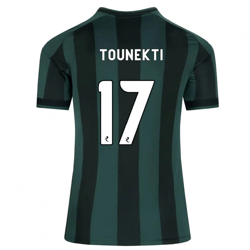 Danxen Børn Sebastian Tounekti #17 Mørk Skifergrå Sort Udebane Spillertrøjer 2026/27 Trøje T-Shirt